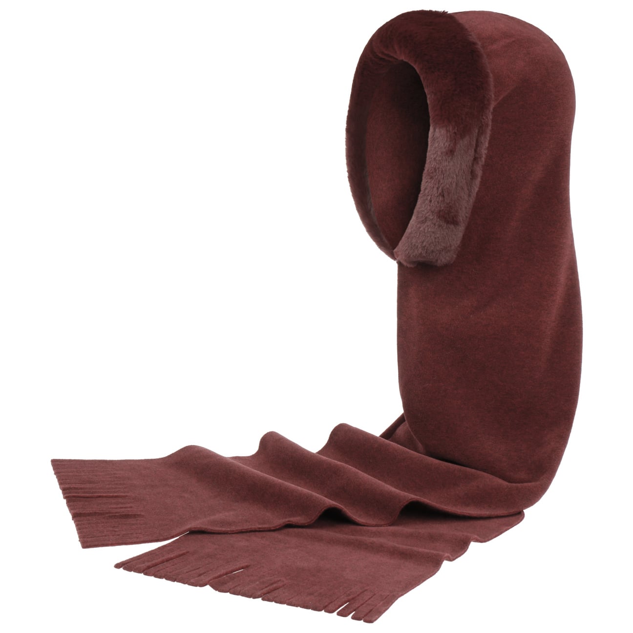 Fleece Hat - Scarf with Faux Fur - JJ Hat Center ®