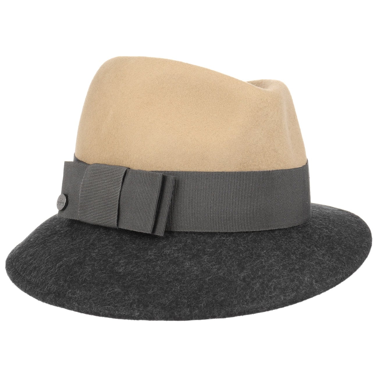 Asym Twotone Wool Felt Hat - JJ Hat Center ®