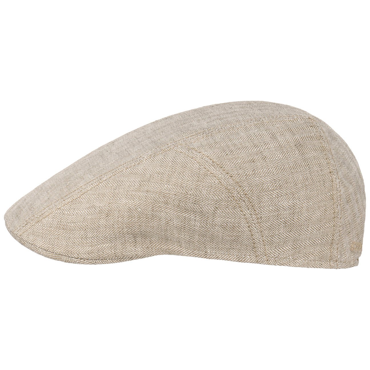 Herringbone Linen Flat Cap - JJ Hat Center ®