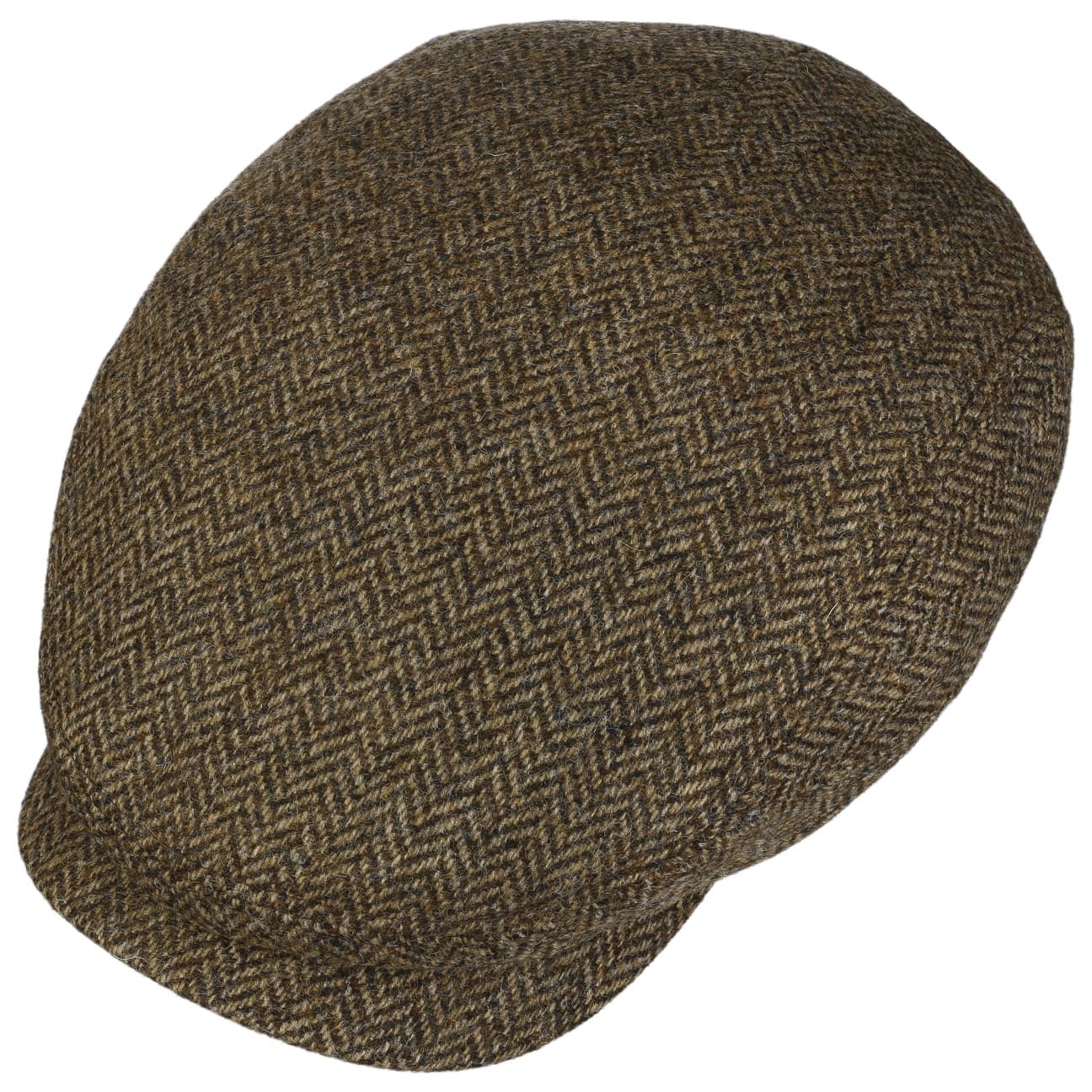 Crimson Wool Herringbone Flat Cap - JJ Hat Center ®