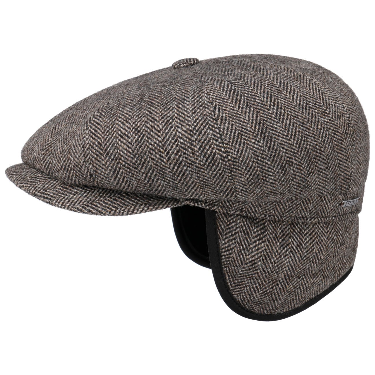 Hatteras Classic Herringbone Ear Flaps Newsboy Cap - JJ Hat Center ®
