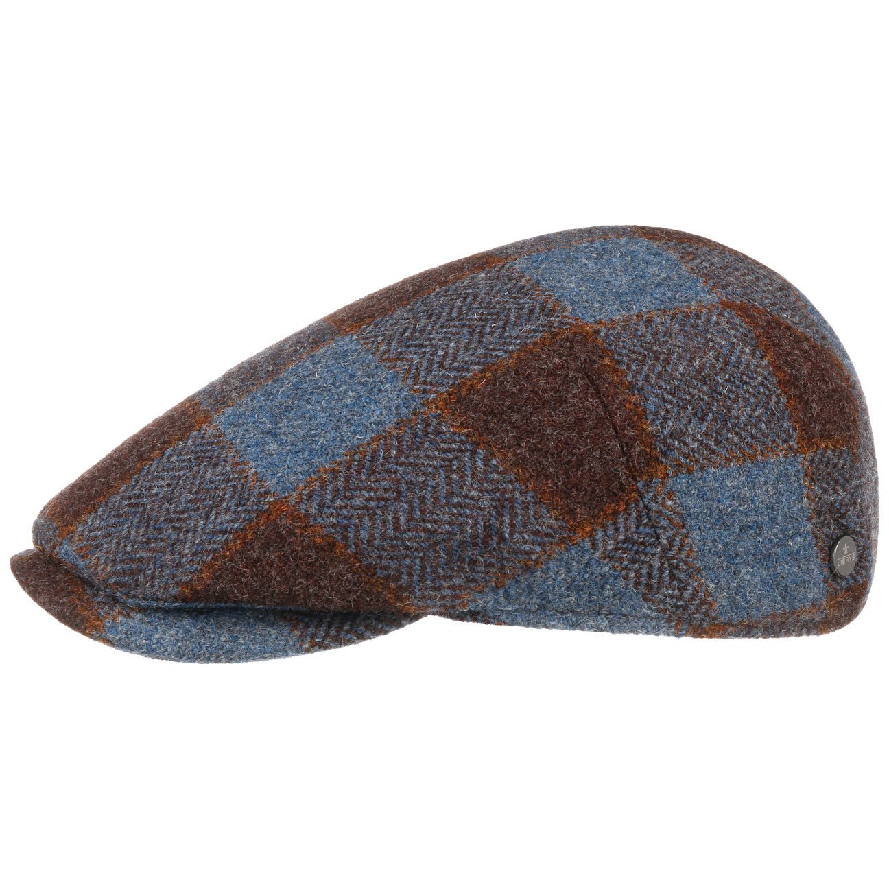 Capri Check Virgin Wool Flat Cap - JJ Hat Center ®
