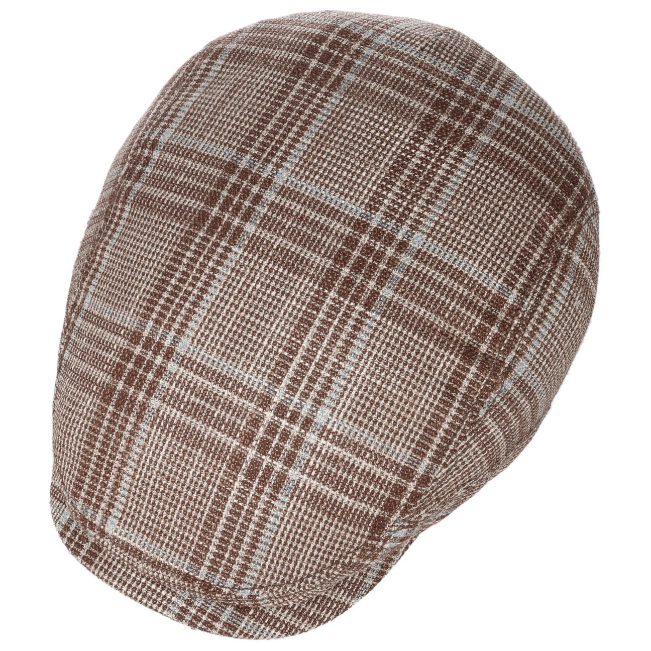 Wool Silk Check Flat Cap - JJ Hat Center ®