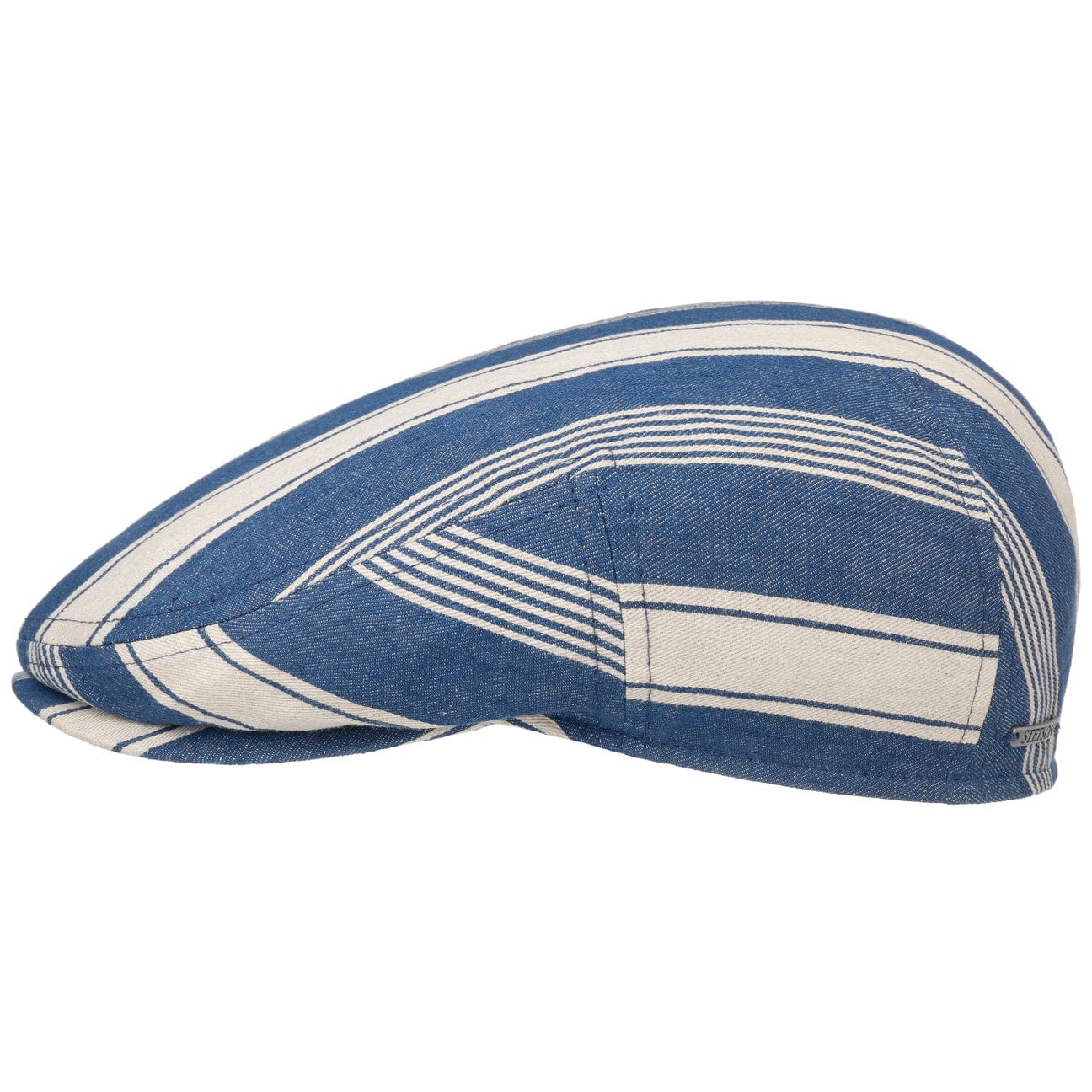 Kent Twotone Stripes Flat Cap - JJ Hat Center ®