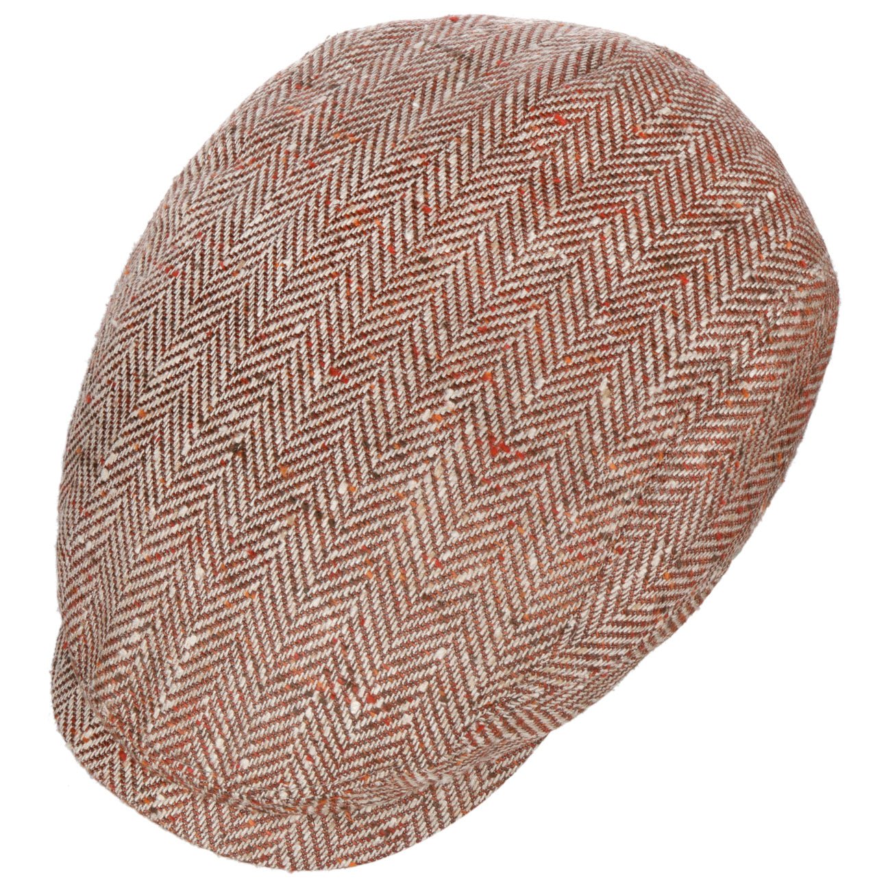 New Herringbone Silk Flat Cap - JJ Hat Center ®