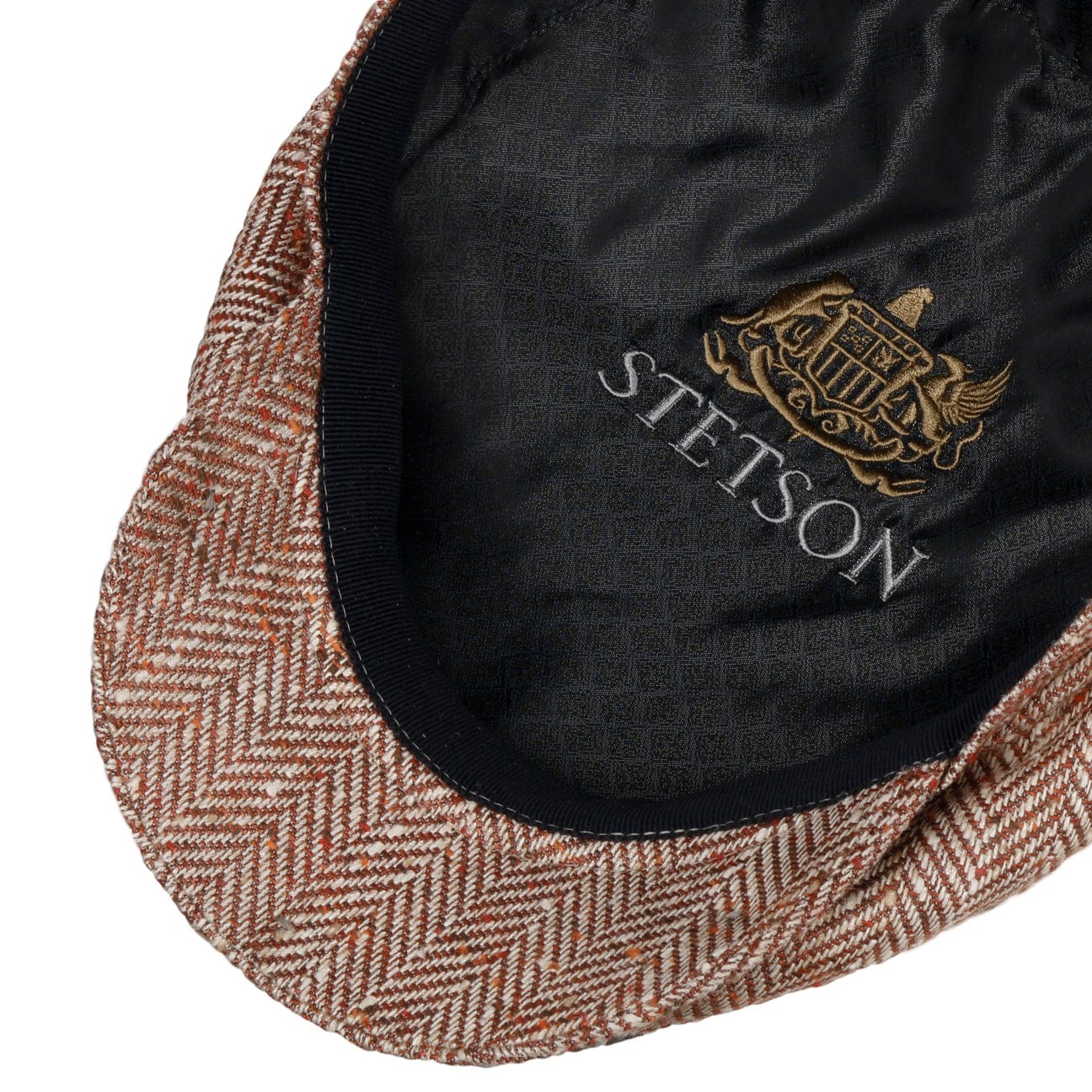 New Herringbone Silk Flat Cap - JJ Hat Center ®