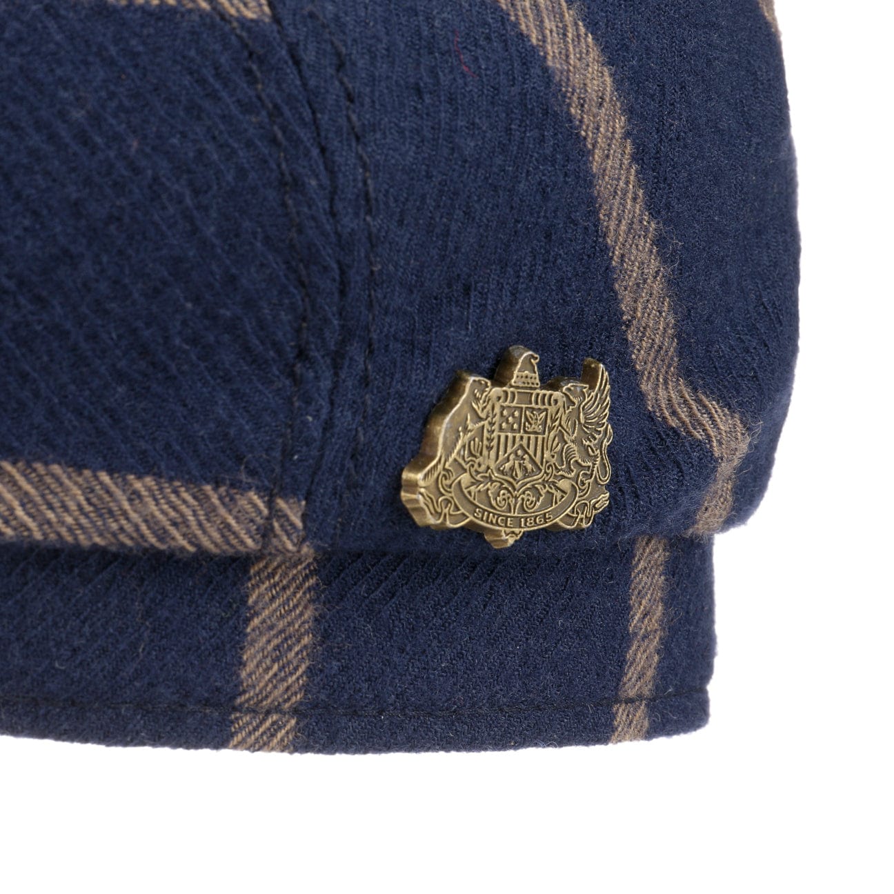 Contrast Stripes Wool Flat Cap - JJ Hat Center ®