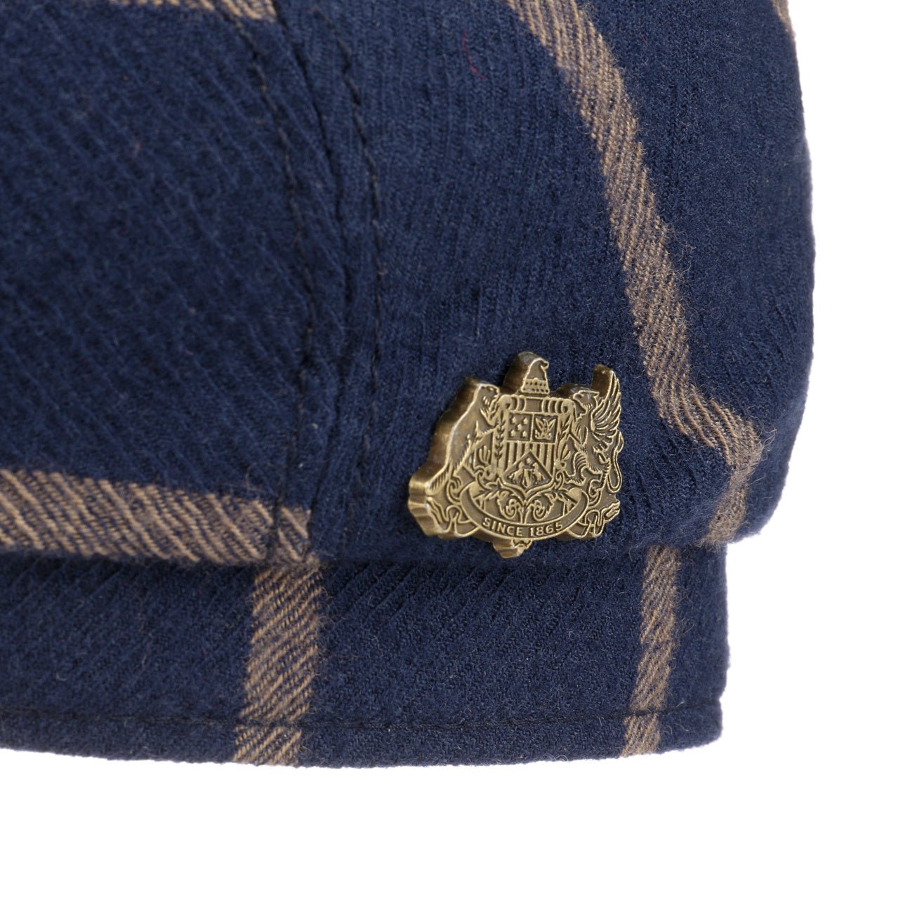 Contrast Stripes Wool Flat Cap - JJ Hat Center ®