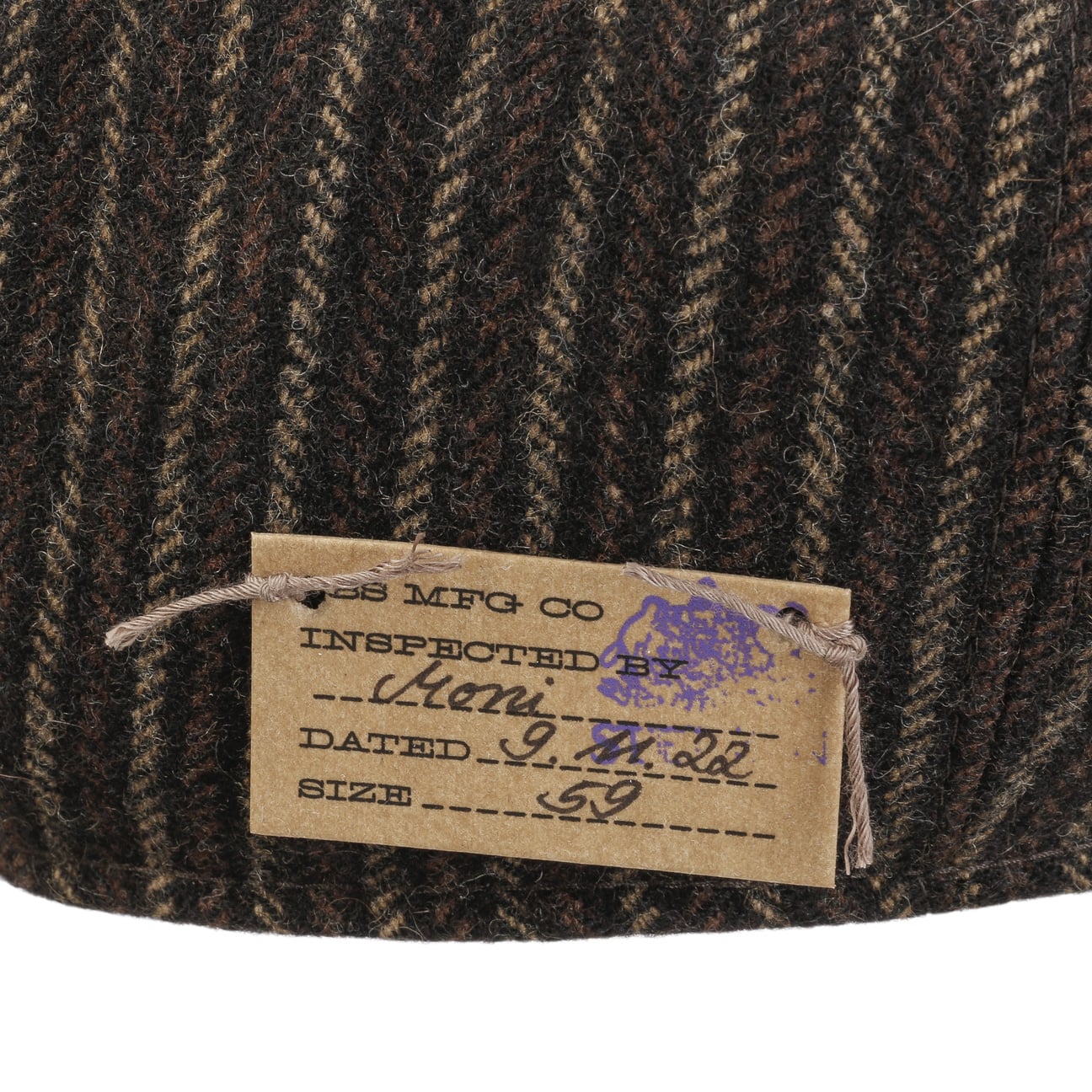 8 Panel Woolen Stripe Flat Cap - JJ Hat Center ®