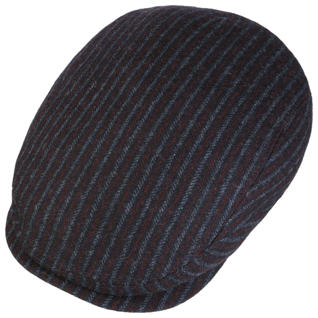 Woolen Stripe Driver Flat Cap - JJ Hat Center ®