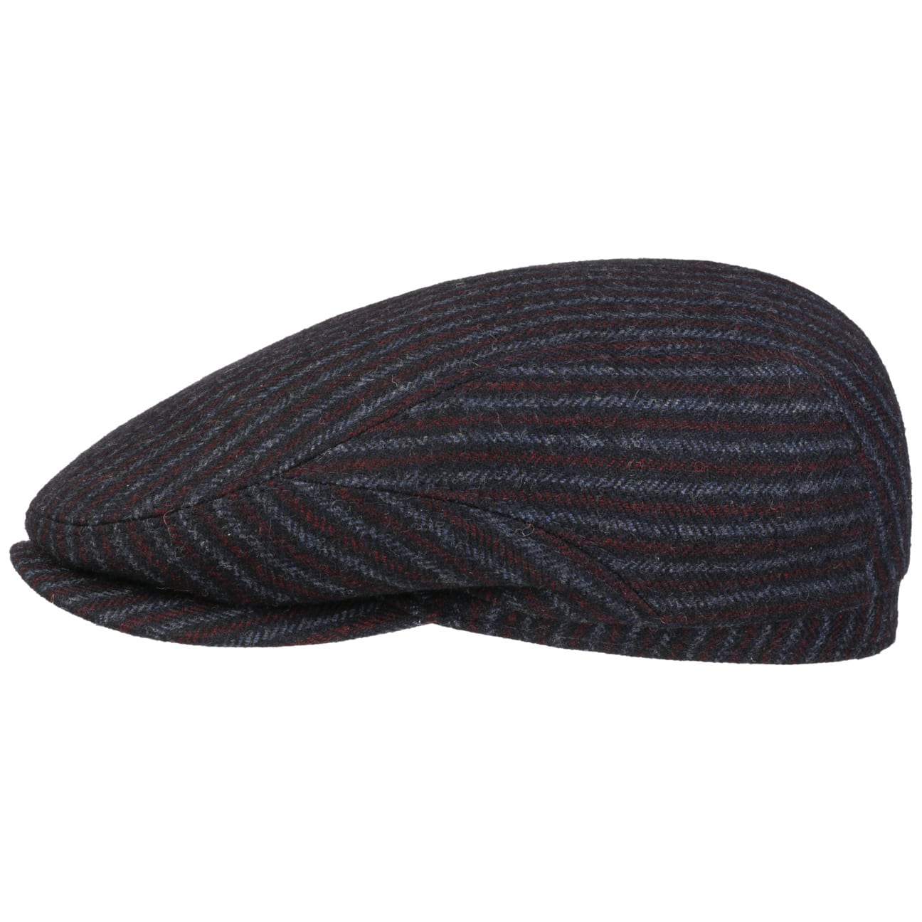 Woolen Stripe Driver Flat Cap - JJ Hat Center ®