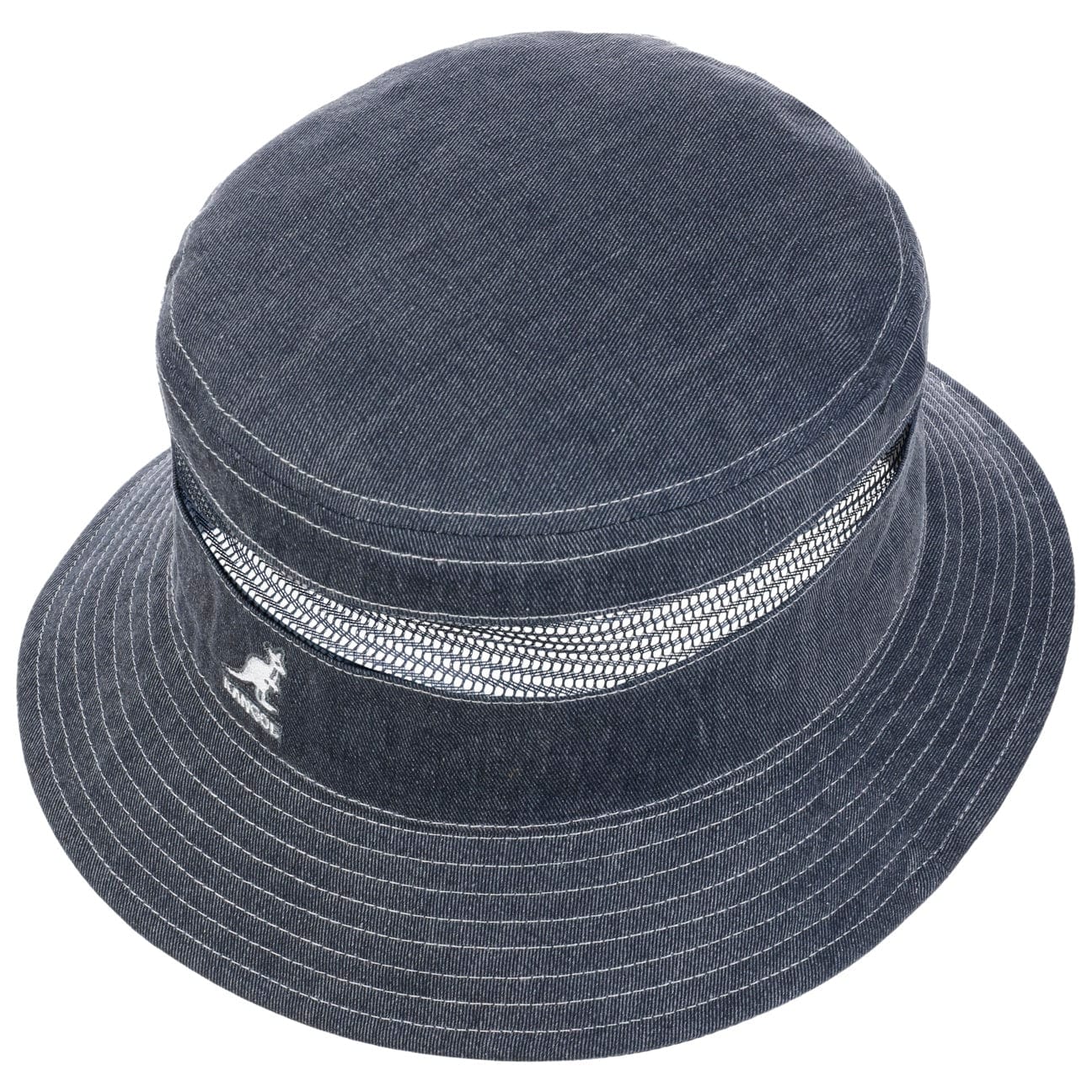 Distressed Cotton Mesh Bucket Cloth Hat by Kangol - JJ Hat Center ®