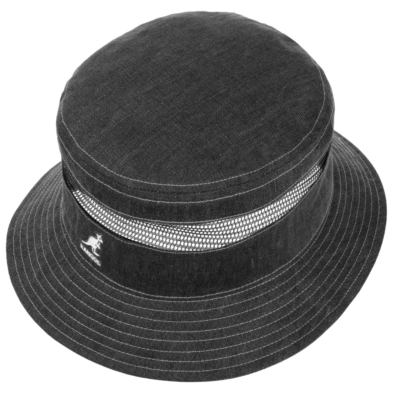 Distressed Cotton Mesh Bucket Cloth Hat by Kangol - JJ Hat Center ®