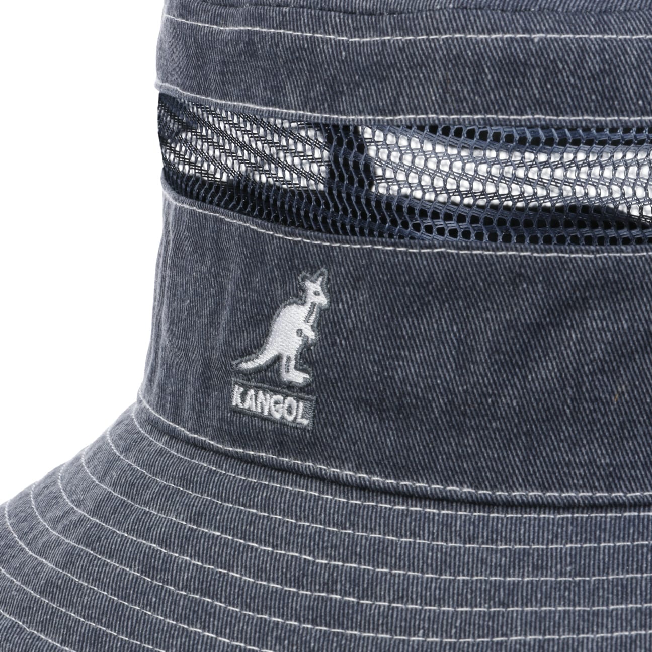 Distressed Cotton Mesh Bucket Cloth Hat by Kangol - JJ Hat Center ®