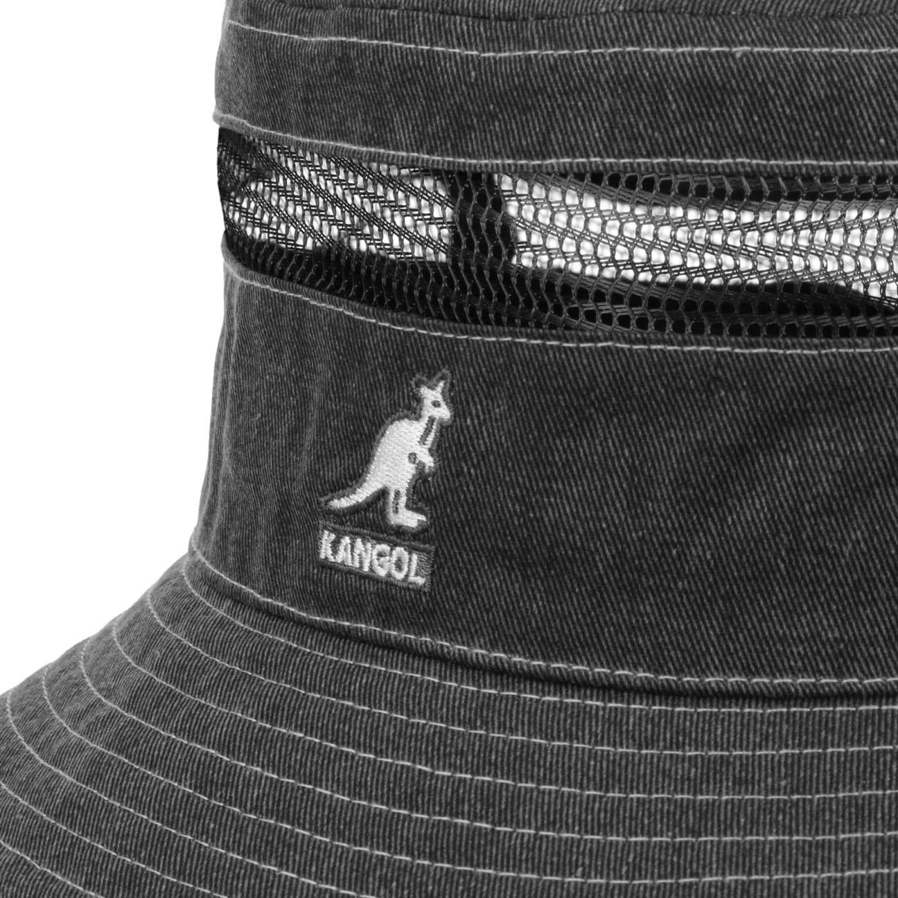 Distressed Cotton Mesh Bucket Cloth Hat by Kangol - JJ Hat Center ®