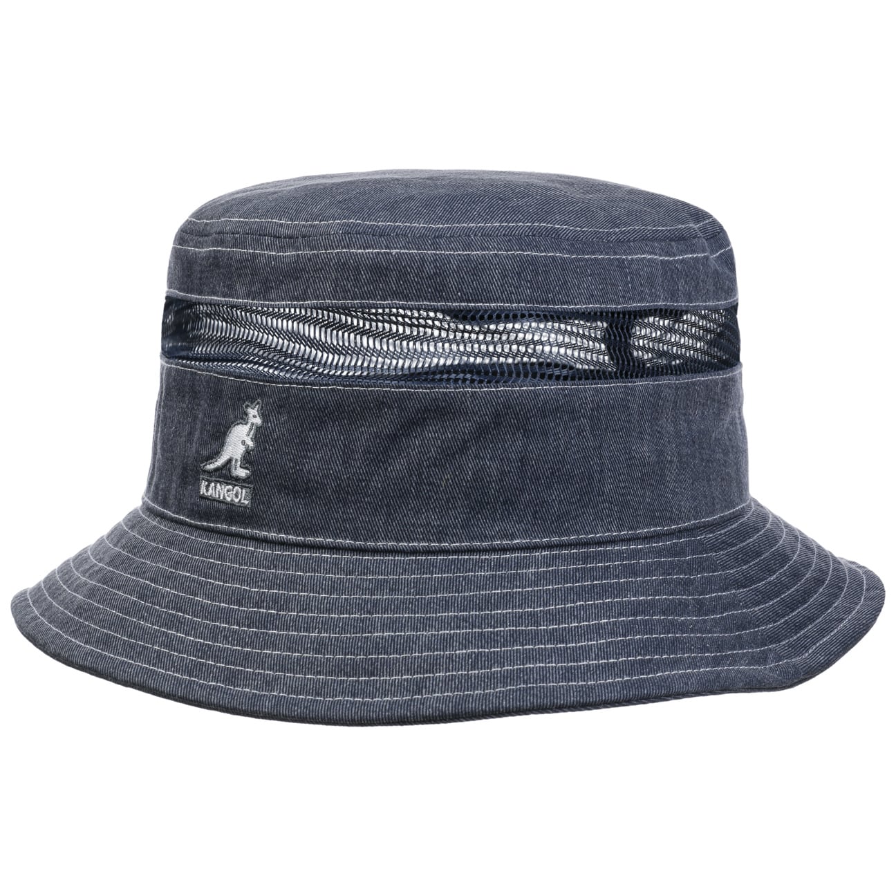 Distressed Cotton Mesh Bucket Cloth Hat by Kangol - JJ Hat Center ®