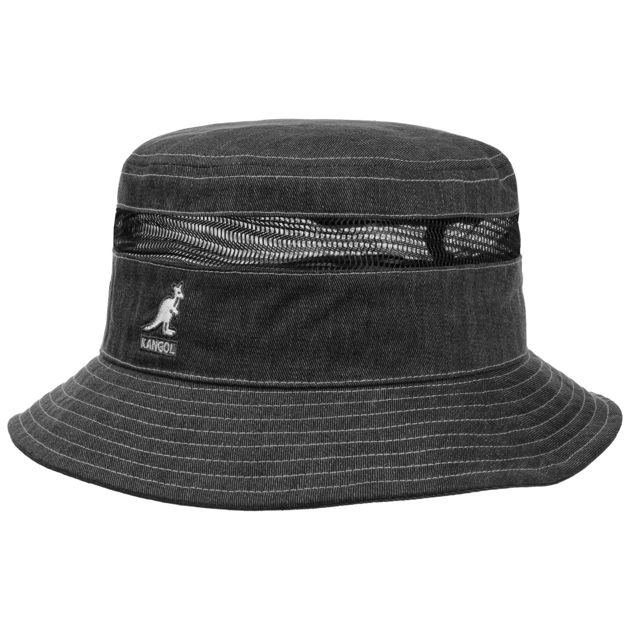 Distressed Cotton Mesh Bucket Cloth Hat by Kangol - JJ Hat Center ®