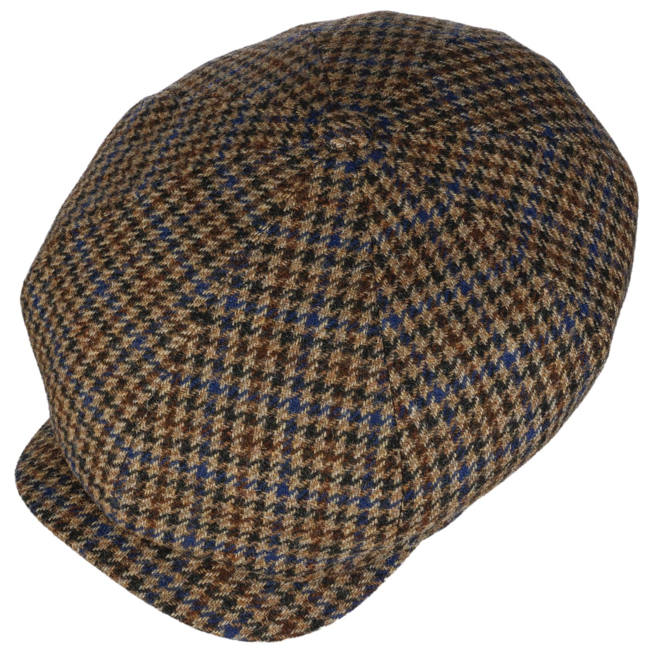 8 Panel Houndstooth Flat Cap - JJ Hat Center ®