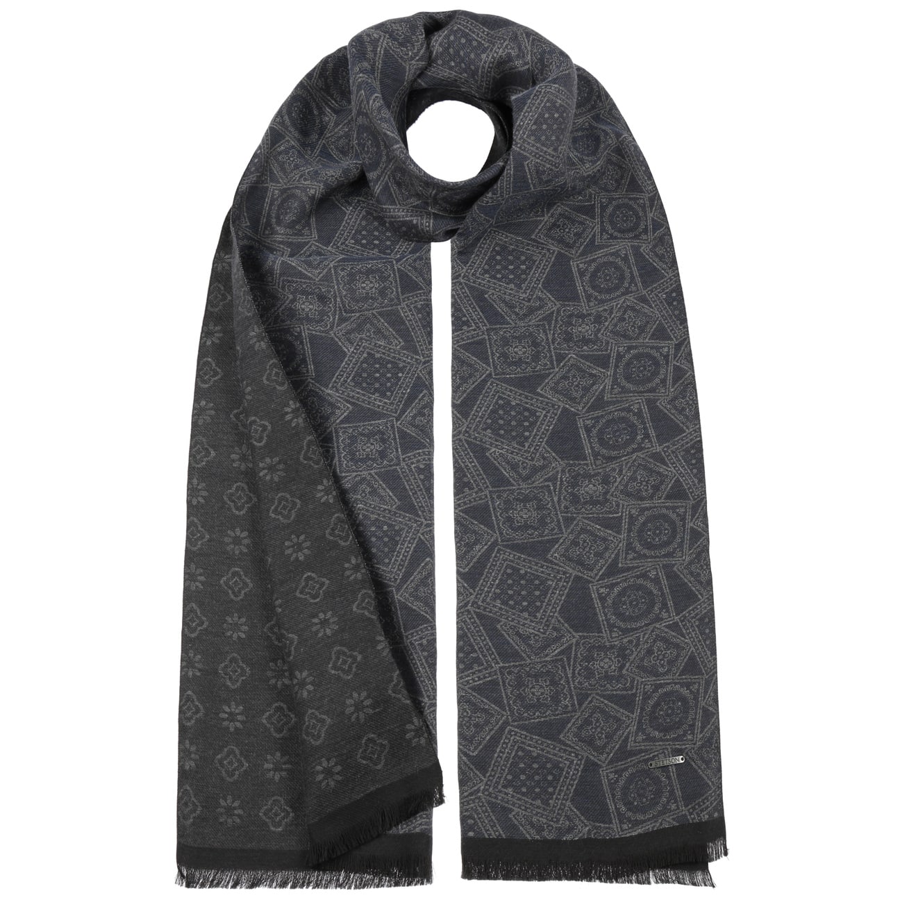 Jacquard Stamps Cotton Scarf - JJ Hat Center ®