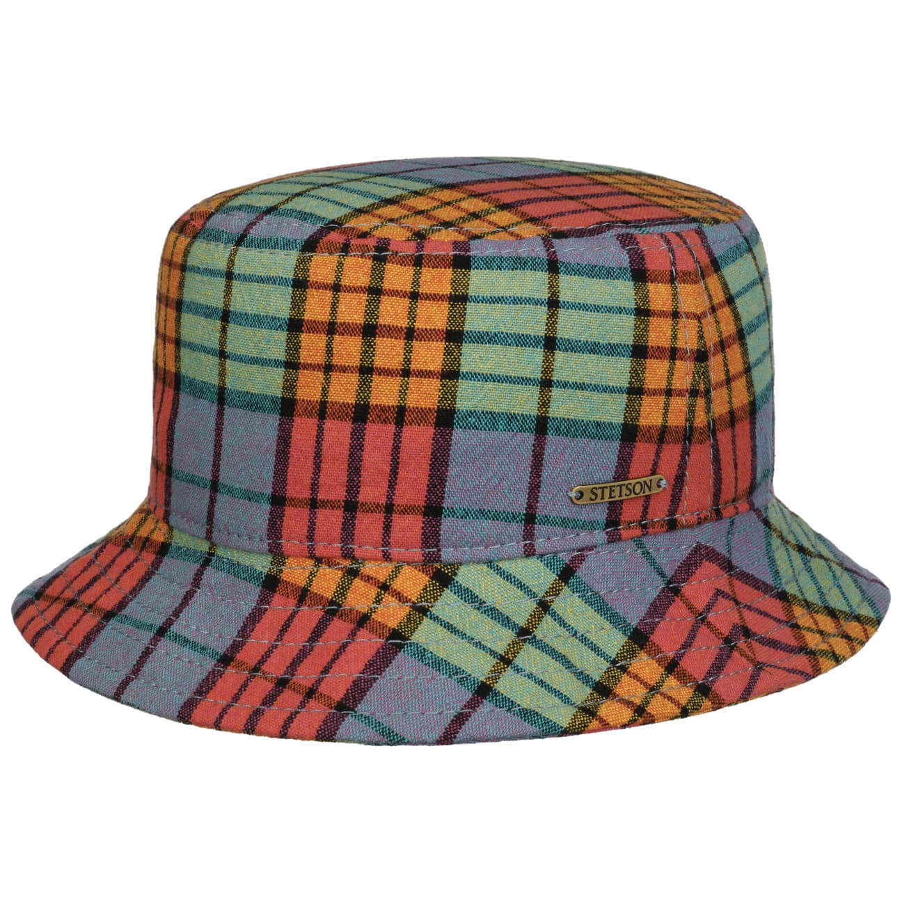 Colour Check Bucket Cloth Hat - JJ Hat Center ®