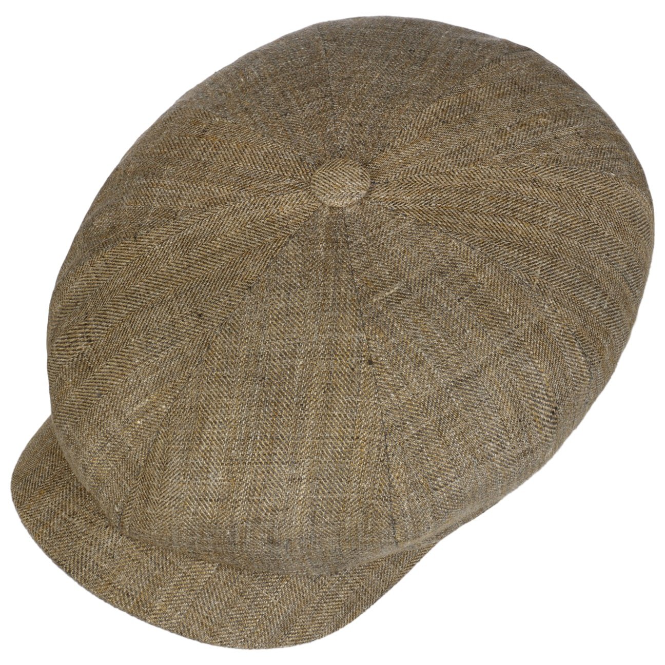 Herringbone Linen Newsboy Cap - JJ Hat Center ®