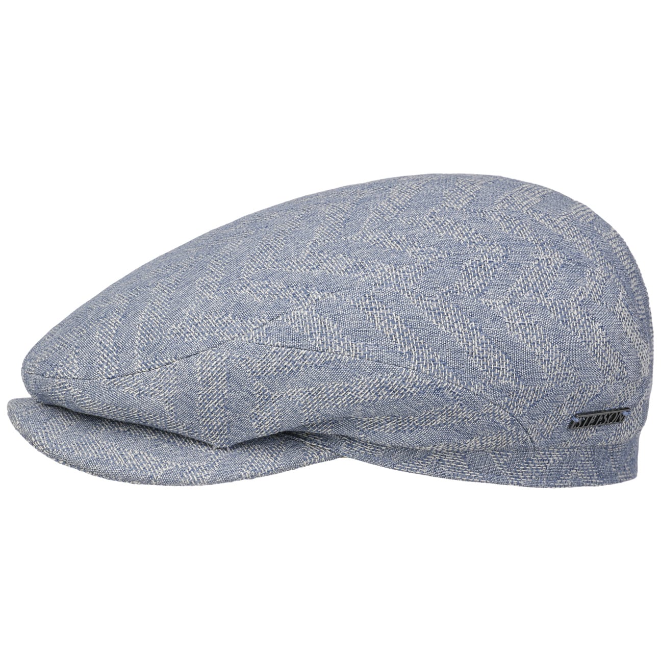 Herringbone Cotton Mix Flat Cap - JJ Hat Center ®