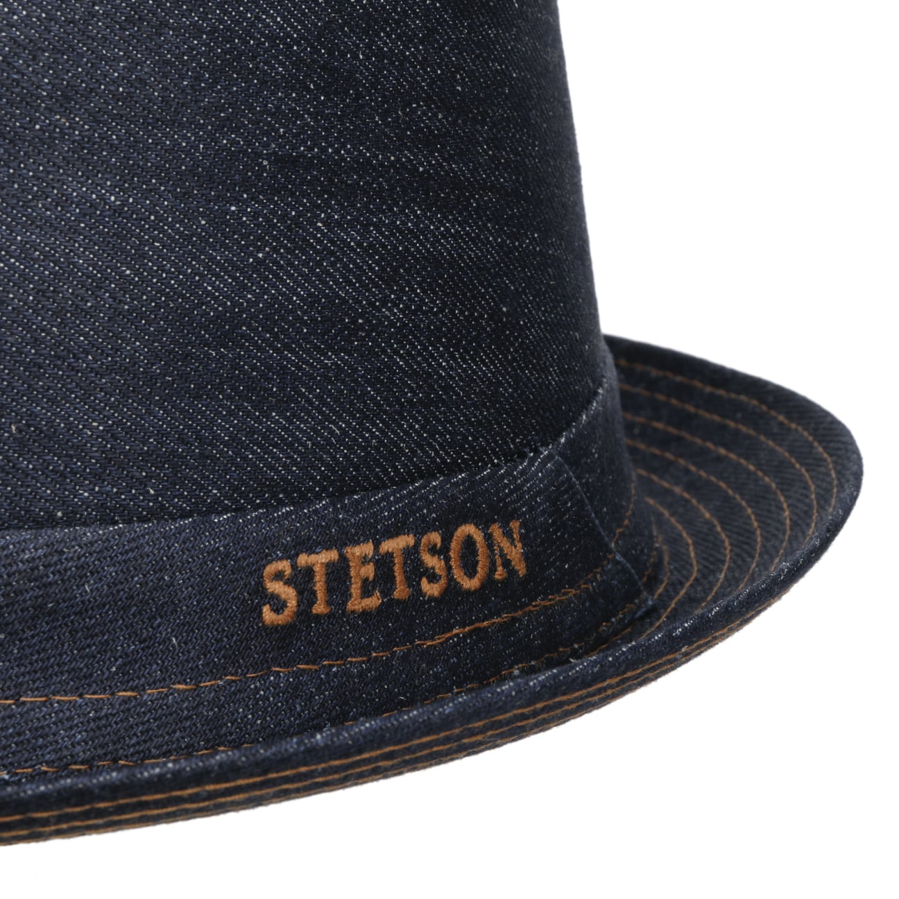 Sustainable Pork Pie Denim Hat - JJ Hat Center ®