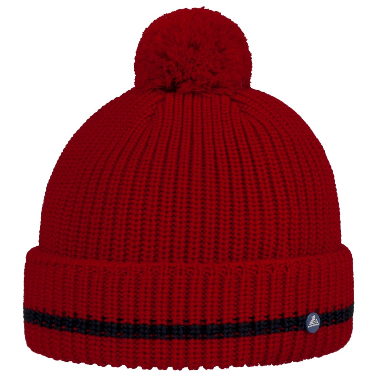 Striped Cuff Pompom Hat by Hammaburg - JJ Hat Center ®