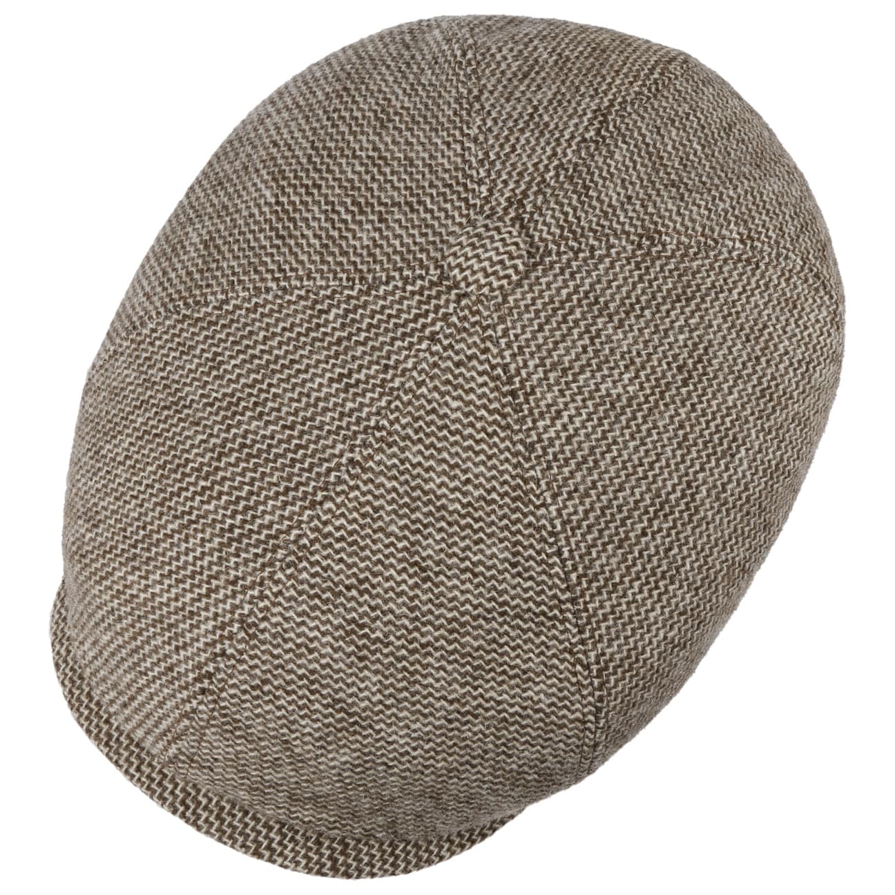 6 Panel Undyed Wool Flat Cap - JJ Hat Center ®