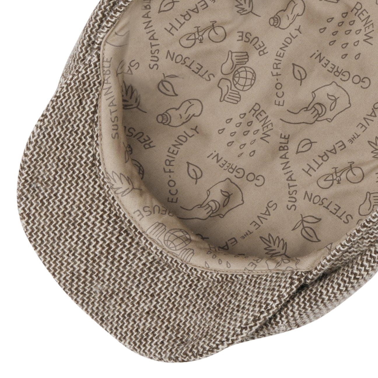 6 Panel Undyed Wool Flat Cap - JJ Hat Center ®