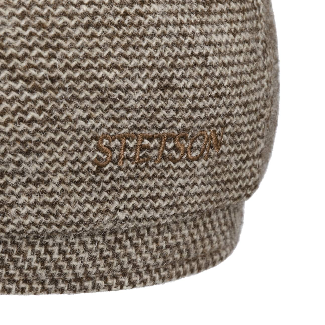 6 Panel Undyed Wool Flat Cap - JJ Hat Center ®