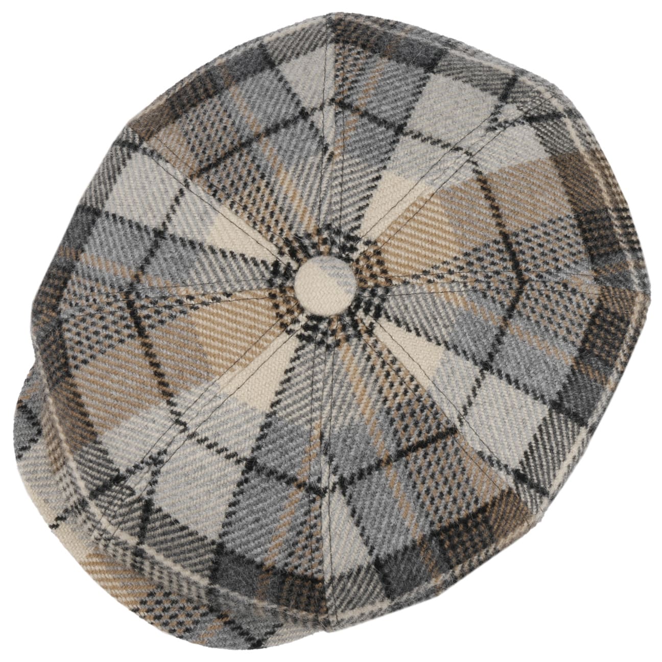Hatteras Alpaca Wool Check News Boy Cap - JJ Hat Center ®