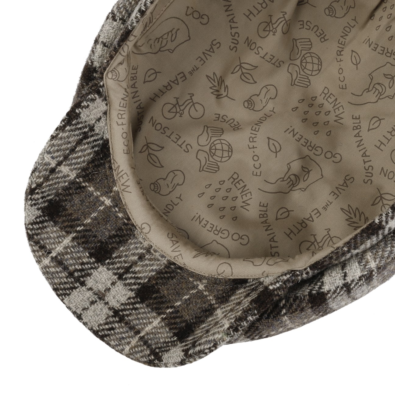 Hatteras Undyed Harris Tweed Newsboy Cap - JJ Hat Center ®