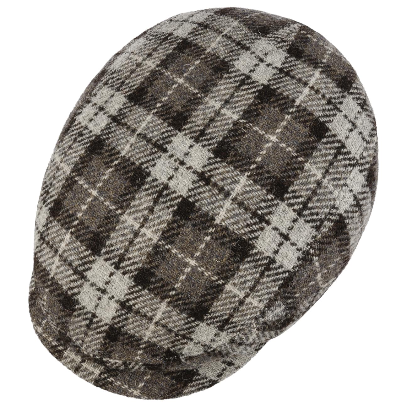 Undyed Harris Tweed Driver Flat Cap - JJ Hat Center ®