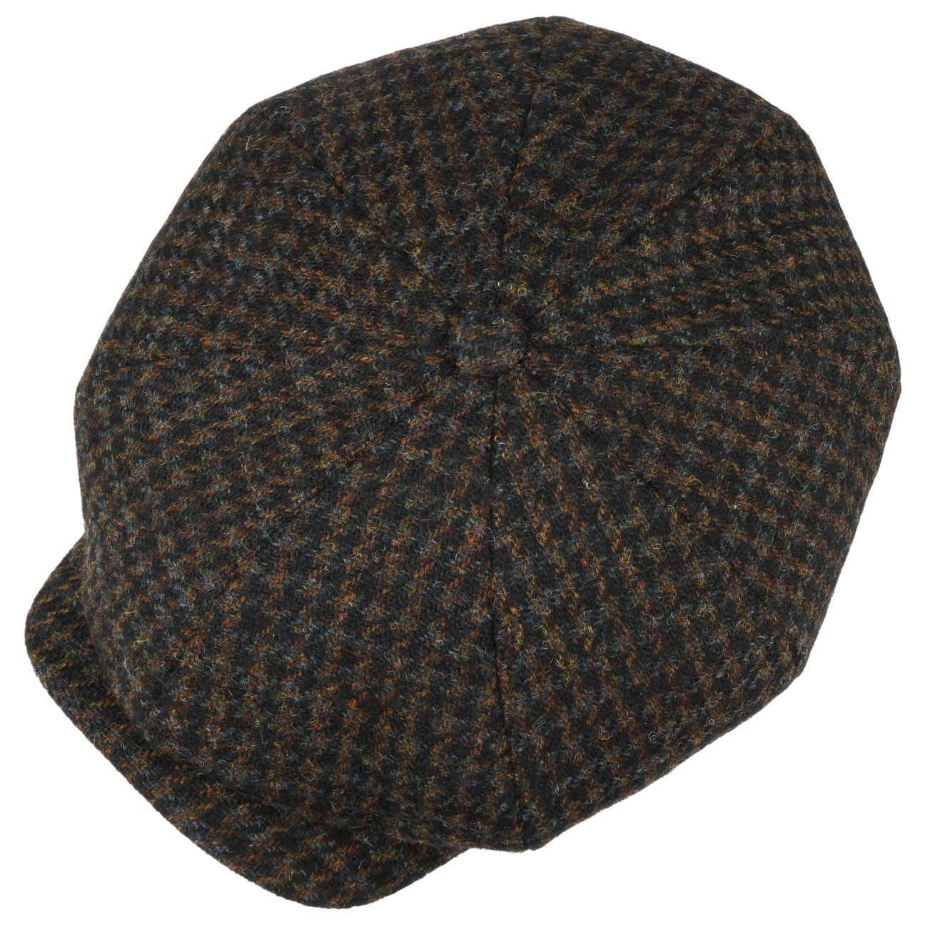 Harris Tweed Houndstooth News Boy Cap - JJ Hat Center ®