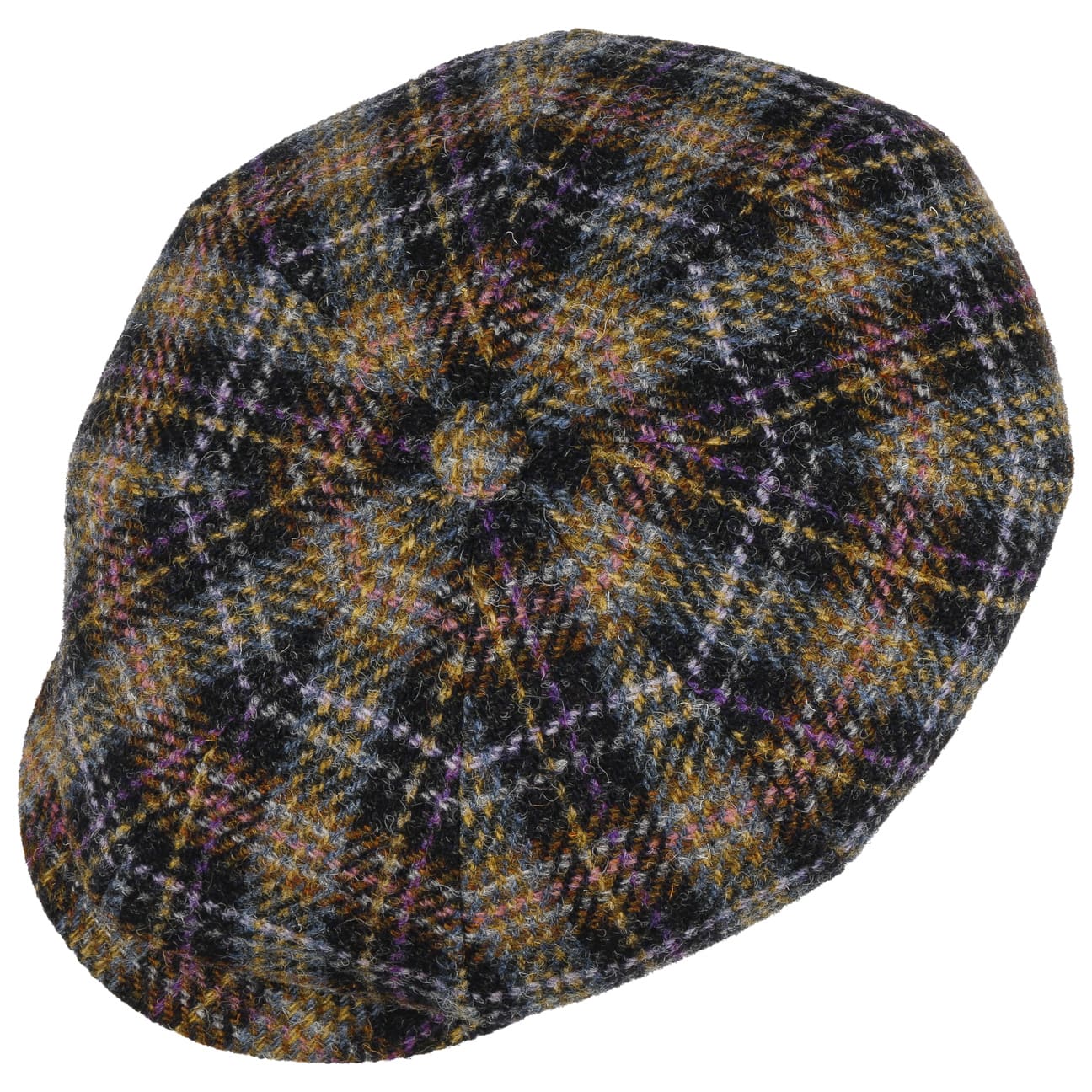 Hatteras Check Harris Tweed Flat Cap - JJ Hat Center ®