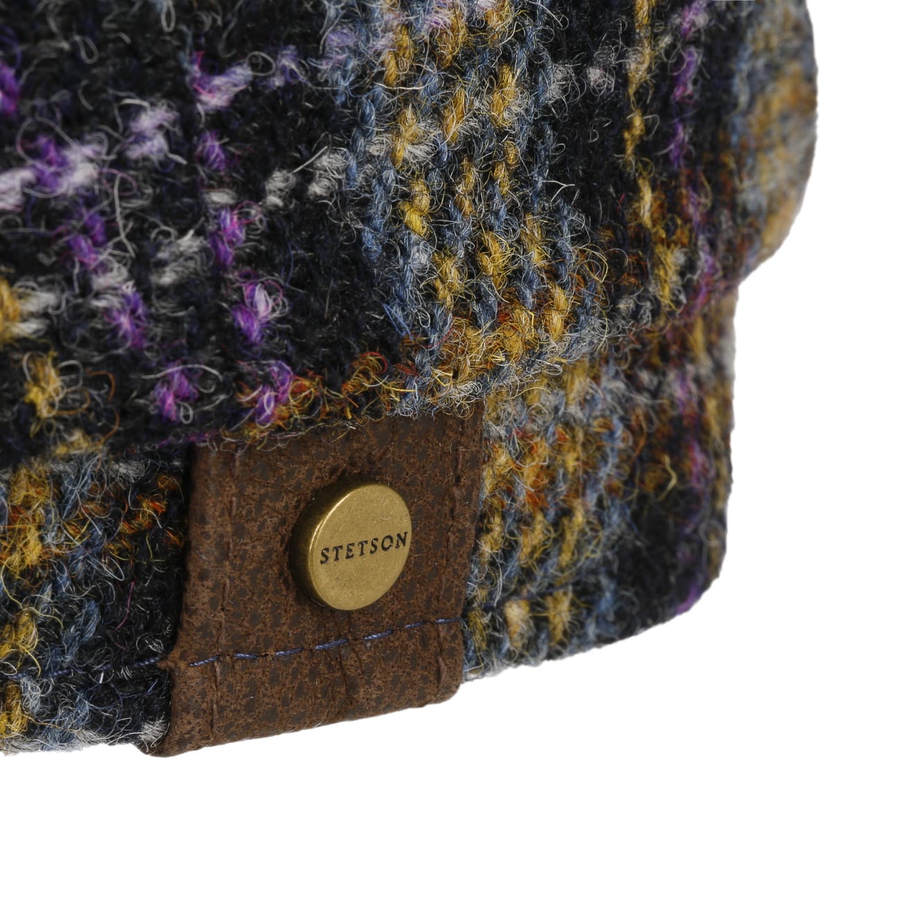 Hatteras Check Harris Tweed Flat Cap - JJ Hat Center ®