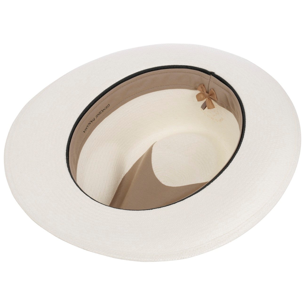 Fedora Panama Pleated band Bleached 5 - JJ Hat Center ®