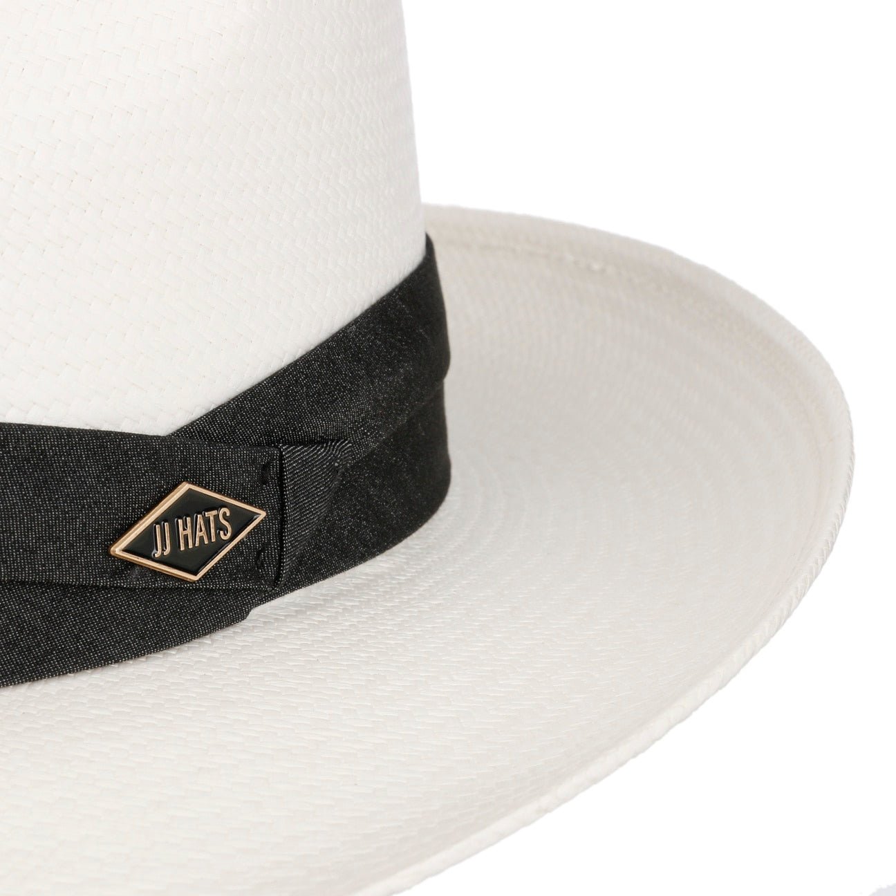 Fedora Panama Pleated band Bleached 5 - JJ Hat Center ®