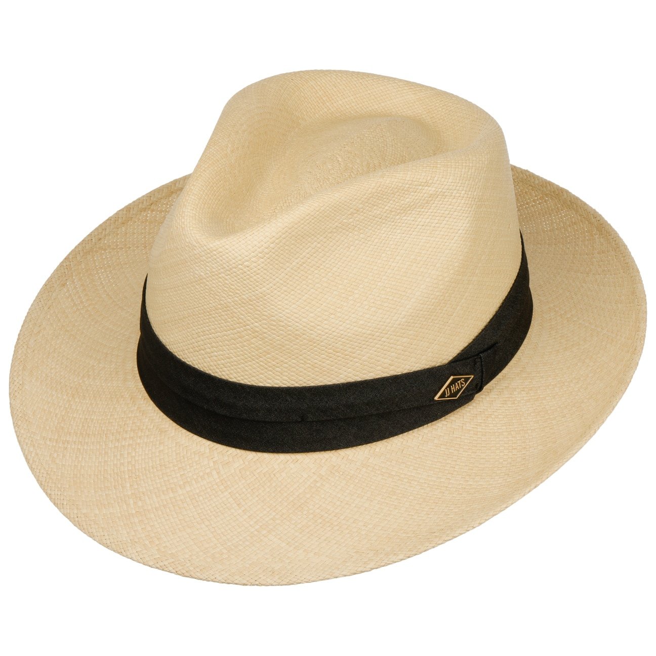 Fedora Panama 7/8 Pleated Black Band - JJ Hat Center ®