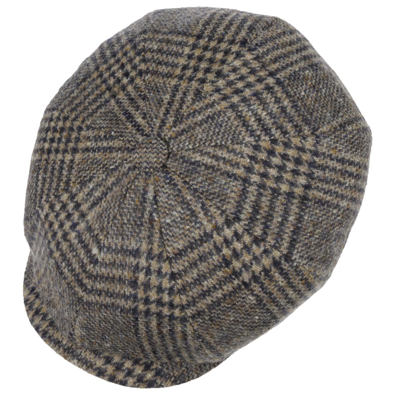 Eight Panel Cap Check Virgin Wool - JJ Hat Center ®