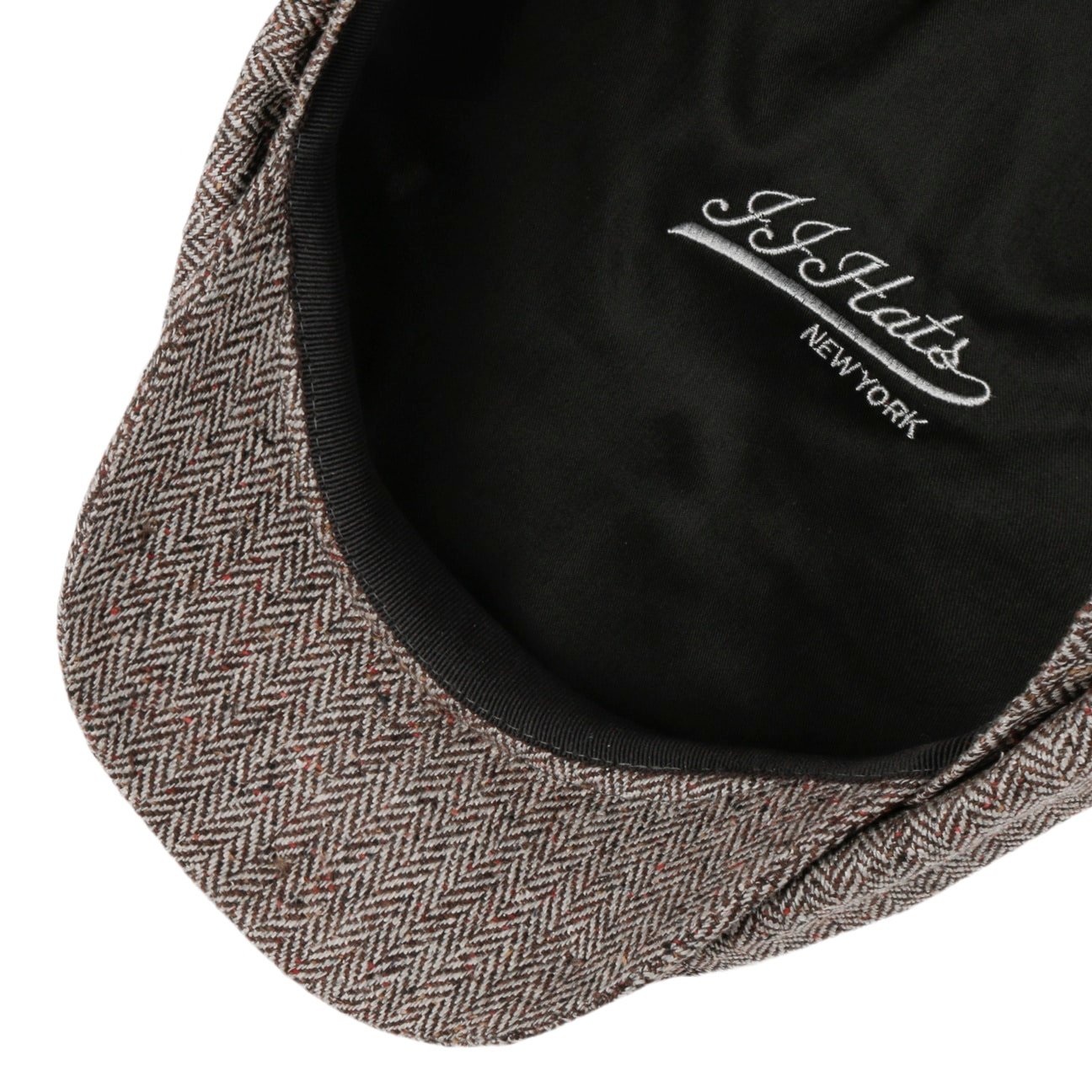 Eight Panel Cap Silk Herringbone - JJ Hat Center ®