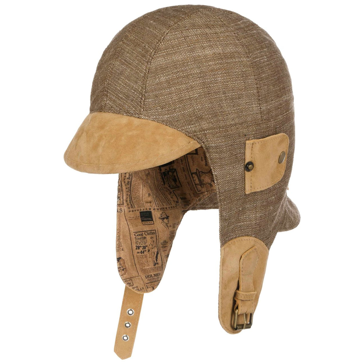 Convertible Herringbone Aviator Hat - JJ Hat Center ®