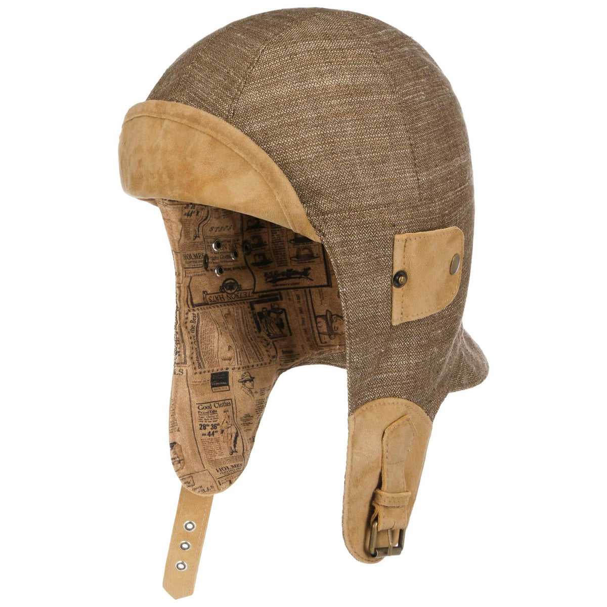 Convertible Herringbone Aviator Hat - JJ Hat Center ®