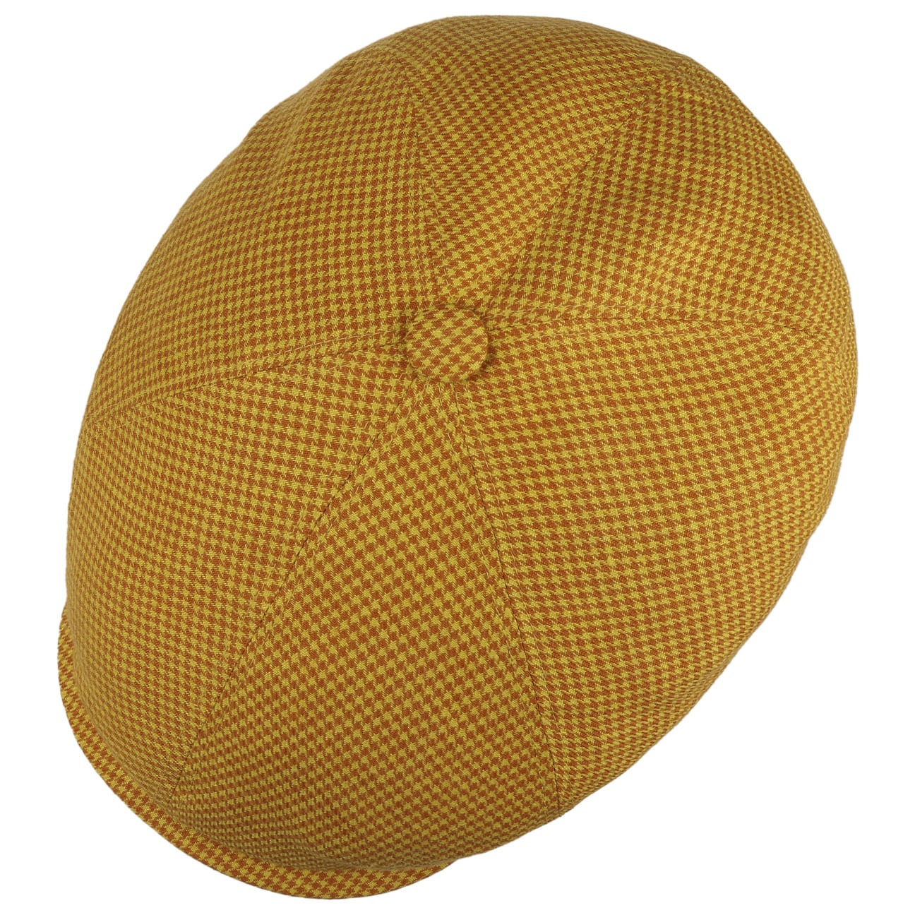 6 Panel Houndstooth Golf Flat Cap - JJ Hat Center ®