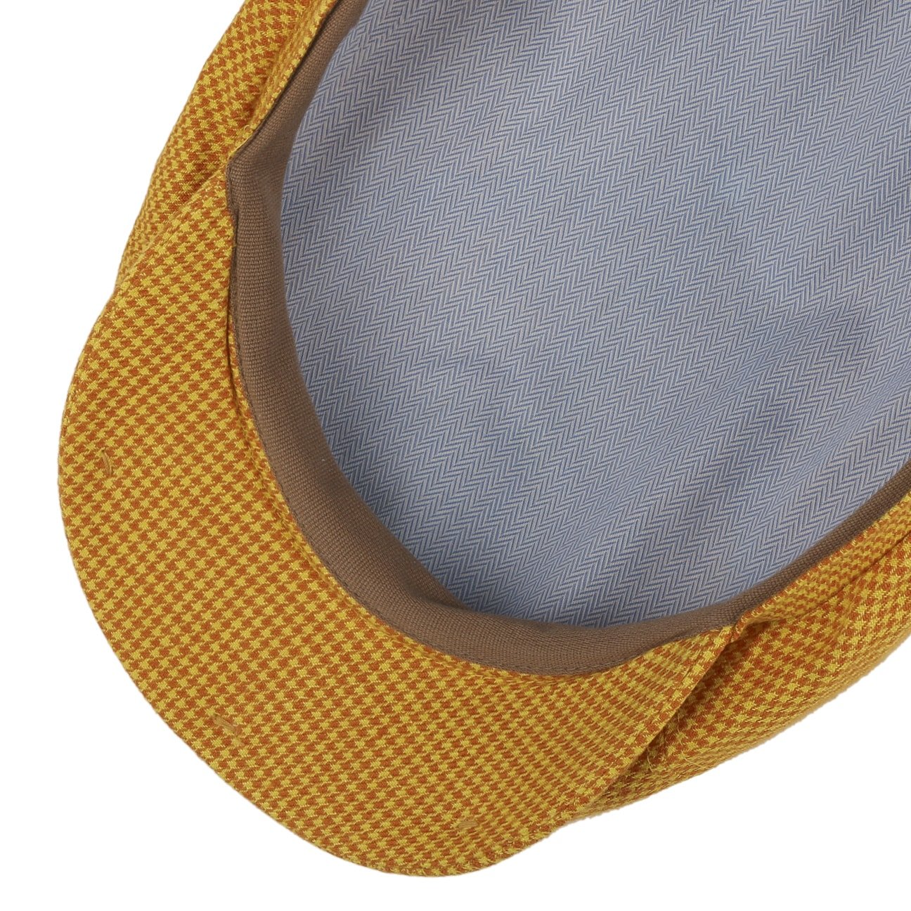 6 Panel Houndstooth Golf Flat Cap - JJ Hat Center ®