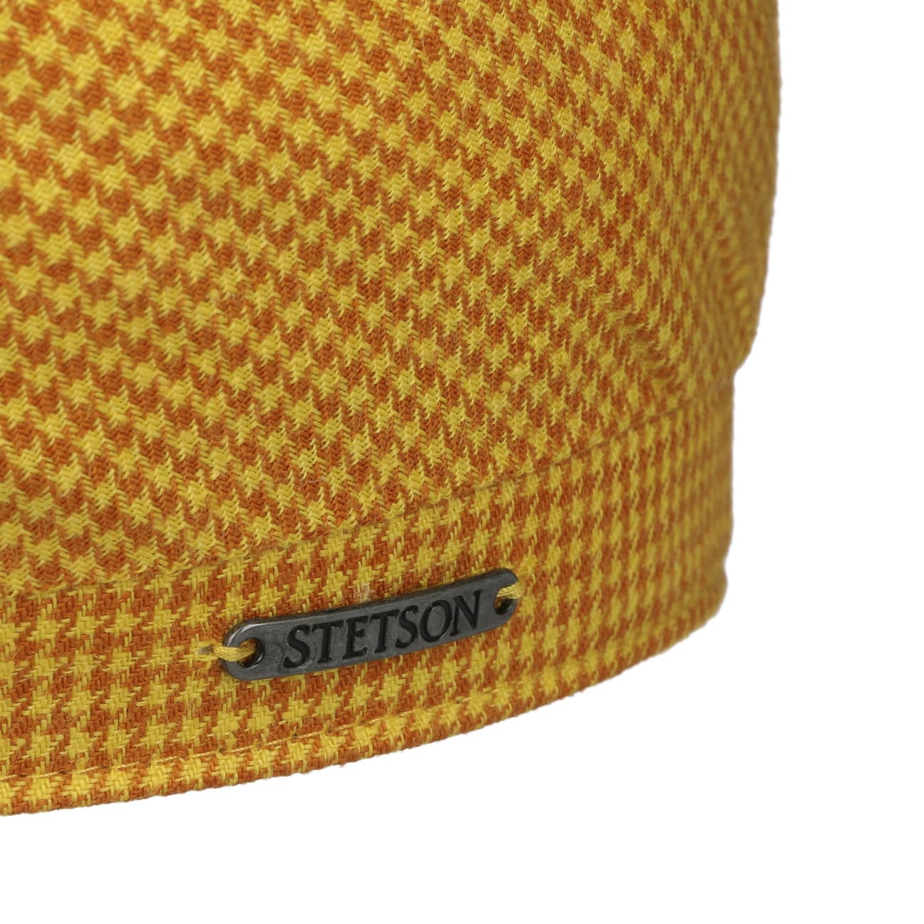 6 Panel Houndstooth Golf Flat Cap - JJ Hat Center ®