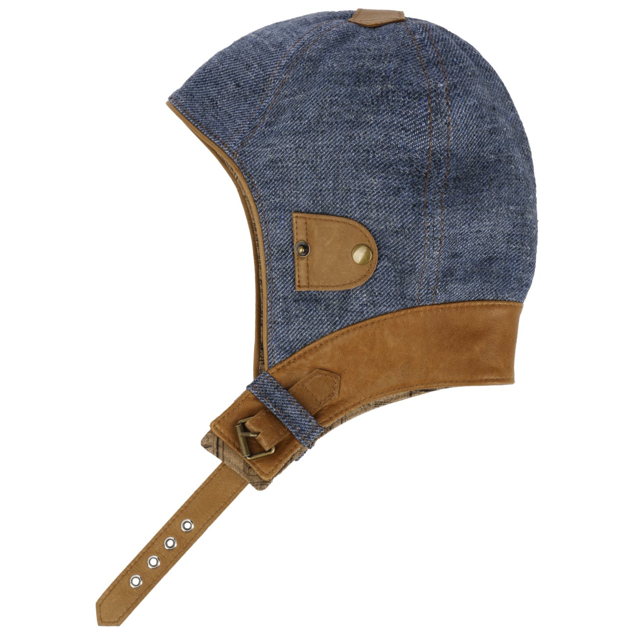 Linen Aviator Helmet with Leather - JJ Hat Center ®