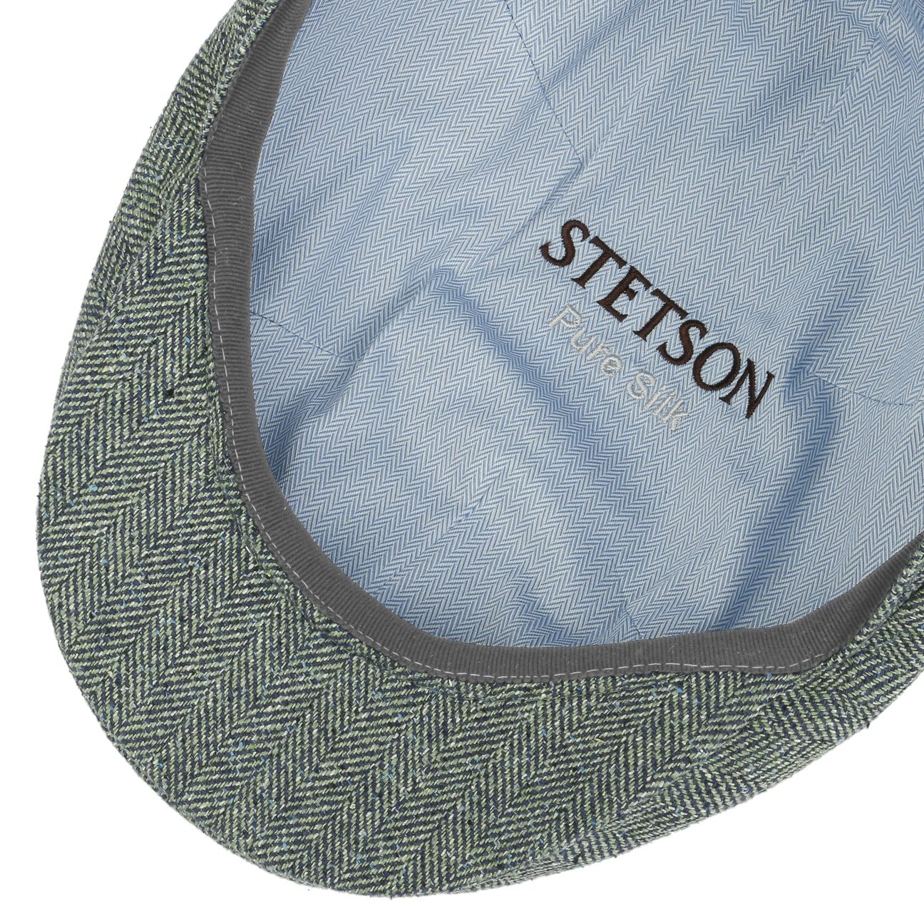 Herringbone UV Silk Driver Flat Cap - JJ Hat Center ®