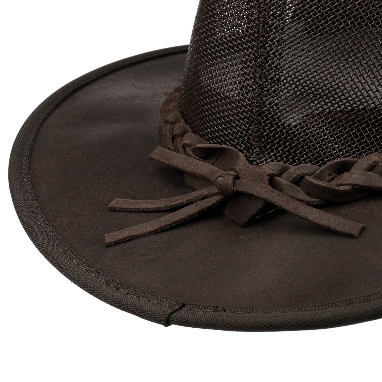 Foldaway Cooler Leather Hat - JJ Hat Center ®